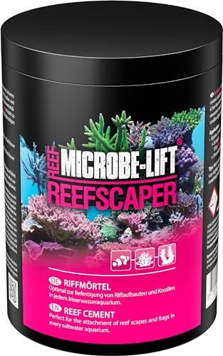MICROBE-LIFT Reefscaper – 1 000 g – professionell revmurbruk, idealisk för stabil fastsättning av koraller och revkonstruktioner i havsvattenakvarier, lätt att använda.