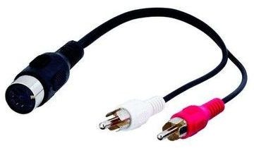 Goobay 50004 - Cavo adattatore audio, presa femmina DIN a presa maschio Cinch stereo, 0,2 m