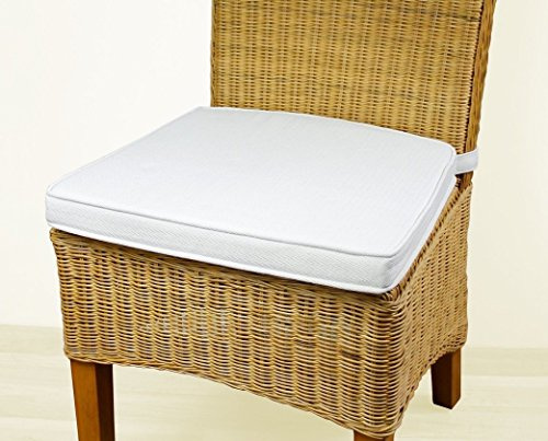 Sedex Sitzpolster Larissa Sitzkissen Stuhlkissen Auflage Kissen Polster Baumwollenmix altweiß/cremefarbend