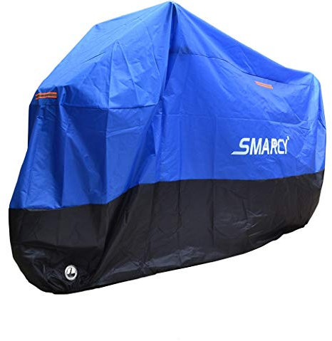 SMARCY® Housse Bâche pour Moto Scooter Taille XXXL Couleur Bleu et Noir