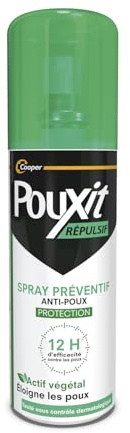 POUXIT - Spray préventif anti-poux actif végétal - Eloigne les poux et évite la réinfestation - Protection anti-poux - 75 ml
