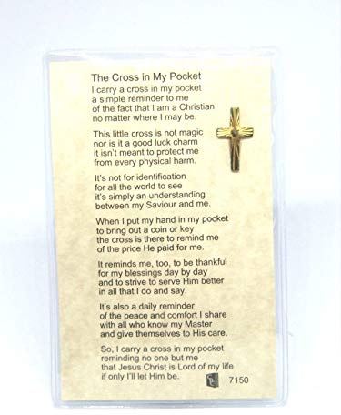 Cross in my Pocket ~ Prayer Card and Cross