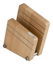 Artelegno 0 Milano - Bloque magnético doble para cuchillos, madera de haya maciza, acabado lacado natural