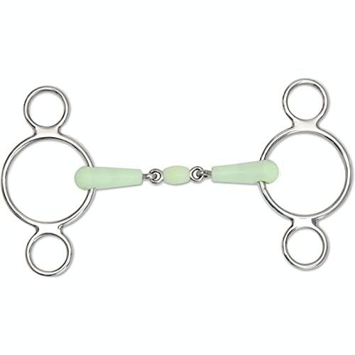 EQUIKIND PEANUT TWO RING GAG Stainless Steel Apple Flavour Mouthpiece [PALGRN] [5.5]
