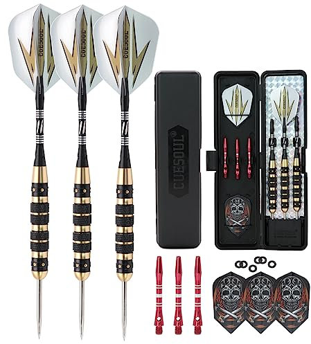 CUESOUL Archer 23 Gramm Steel Dartpfeile - Schwarze Beschichtung Messing Fässer ARCH-F1201