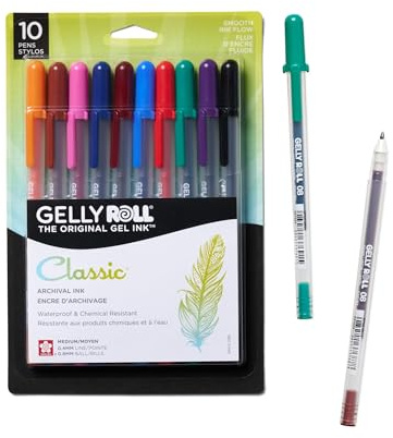 SAKURA Gelly Roll Classic, Medium Pt, Multicolor, 10 PK 37460