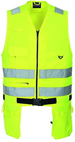 Portwest Chaleco De Herramientas Xenon, Tamaño: L, Color: Amarillo, KS63YERL