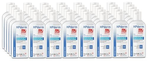Carton standard de 45 HPderm Gel hydroalcoolique pour la désinfection des mains - Flacon 100 ml