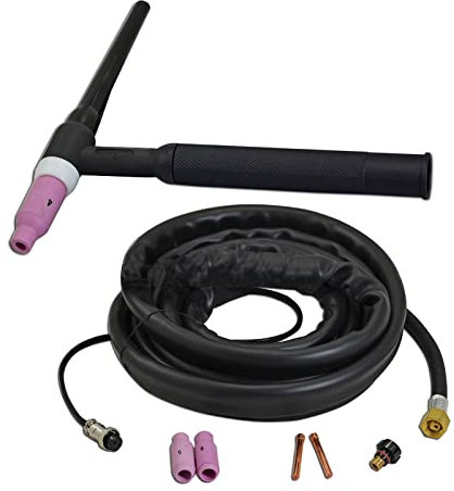 RIVERWELD SR WP 17 Torche de Soudage TIG complète refroidie à air 150A, connecteur M16x1.5, prise bipolaire et câble électrique 10mm² (3.8m)