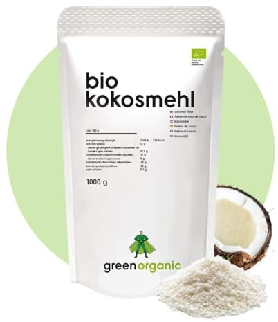 BIO PREMIUM KOKOSMEHL - lower-Carb, glutenfrei, vegan, entölt, proteinreich, ballaststoffreich, Paleo Superfood, nachhaltig und fair angebaut, 1000g
