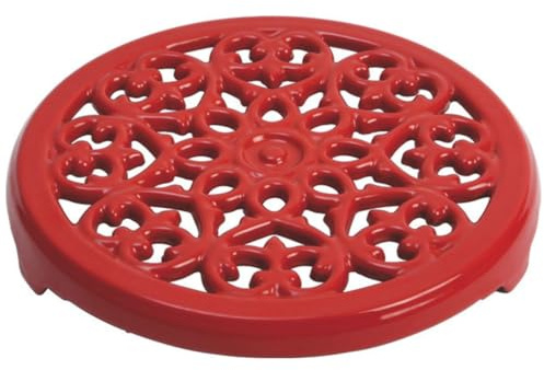 STAUB Lilie Topf-Untersetzer aus Gusseisen, Rund, 23 cm, Kirsch-Rot