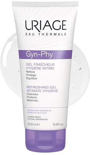 Uriage Gyn-Phy Hygiène Intime Gel Fraîcheur - Toilette Intime Quotidienne - Nettoie en Douceur sans Assécher - Gel Moussant - Parfum Floral - Testé sous Contrôle Gynécologique - 200ml