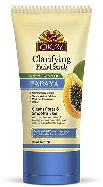 OKAY Pure Naturals Papaya Facial Scrub, 6 Ounce, 0.17 kg