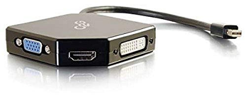 C2G Mini Display Port Adapter, 4K, Display Port to HDMI, VGA, or DVI, Black, Cables to Go 54341