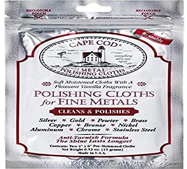 Cape Cod Metal Polishing Cloths | Jewellery Cleaning Cloth Polish Cloth for Fine Metals | Anti Tarnish Watch Polishing for Gold & Silver, Brass & More