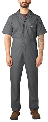 Dickies kortärmad herroverall grå, stor lång