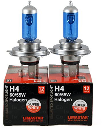 2 Stück Halogenlampen H4 mit 55 / 60 Watt, 12 Volt mit Xenoneffekt