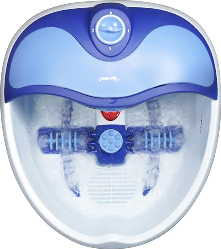 Deluxe Foot Spa from Pure-Fit Spa. Designed to Relax, Pamper and Invigorate, 3 Massage Settings, Acupressure Massage Rollers, built-in Aroma Diffuser and Nail Dryer plus a Multipurpose Pedicure Kit.