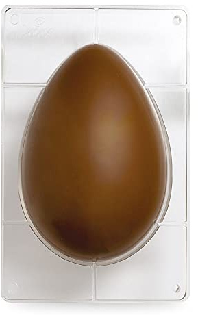 Decora 0050064 - Molde con 1 cavidad para huevo de 1 Kg, de policarbonato transparente, 220 x 320 mm