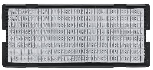 Ersatztypen für stieber® Stempelautomaten 3 mm (328 Typen) S-753