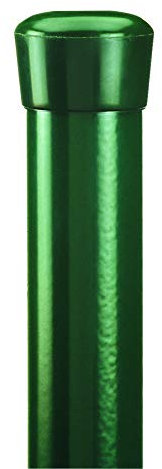 Alberts 611811 Zaunpfosten für Ziergitter Deco und Ziergeflecht Rondo | zinkphosphatiert, grün kunststoffbeschichtet | Länge 900 mm | Pfosten-Ø 28 mm