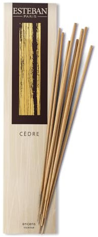 Esteban - Indisches Zedernholz Räucherstäbchen x20 - Handgefertigt mit natürlichen Inhaltsstoffen - Zedernholzduft - Innendekoration