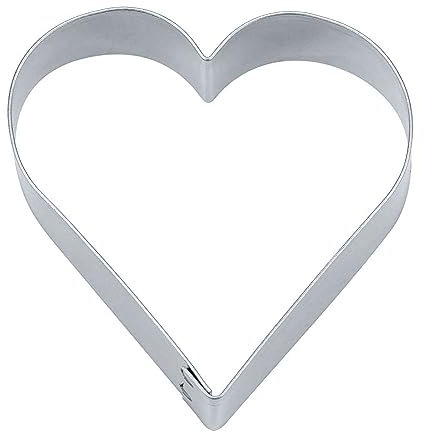 Staedter Cortador de Galletas con Forma de corazón, 15,5 x 3 cm, hojalata, Plateado, 15.5 x 3 cm
