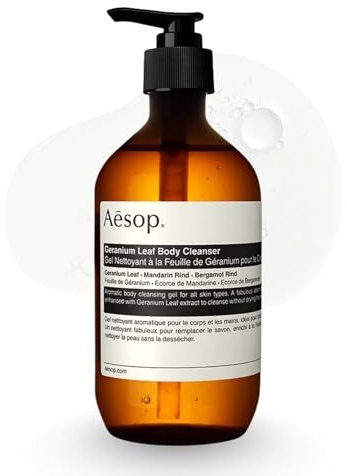 Aesop Geranium Leaf Body Cleanser | Gentle Shower Gel with Geranium, Mandarin and Bergamot Essential Oil Blend to Refresh & Balance Skin | 500 mL / 16.9 oz