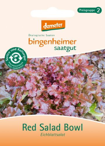 Bingenheimer Saatgut - Pflücksalat Eichblattsalat Red Salad Bowl - Gemüse Saatgut / Samen
