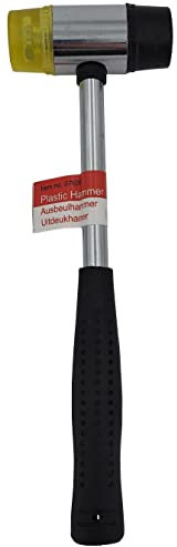 Ausbeulhammer Schonhammer 340g Gummihammer Ø Kopf 35mm Stahlrohr-Stiel Gummigriff