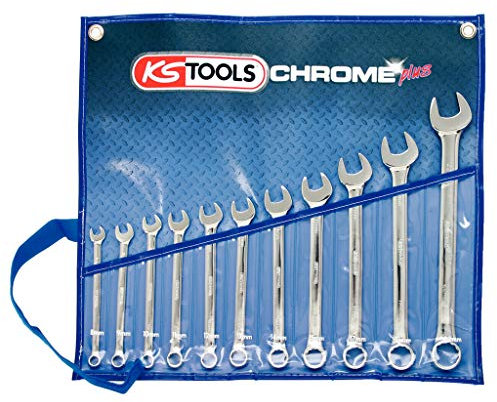 KS Tools 518.0641 Chromeplus Ringmaulschlüssel-Satz, abgewinkelt, 11-tlg