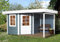 weka Designhaus 213 A Gr.1, 5-Eck, grau, 28 mm, ET, F, Anbau 150 cm