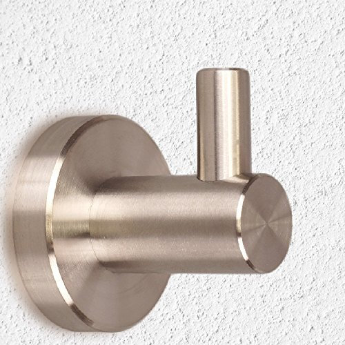 Stahlia Kleiderhaken EDELSTAHL gebürstet Garderobenhaken Wandhaken Haken