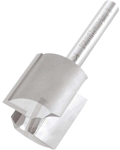 Trend Professional Straight Two Flute Router Cutter, 1/4 Inch Shank, 25mm Cut Diameter & 25mm Cut Length, Tungsten Carbide Tipped, 4/70X1/4TC