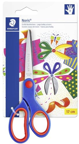 Staedtler Noris - Forbici Punta Arrotondata con Impugnatura Ergonomica, Forbici Scuola Elementare e Media con Lame Arrotondate in Acciaio, Forbice Multiuso Ideale per Casa, Ufficio, Hobby e Bricolage