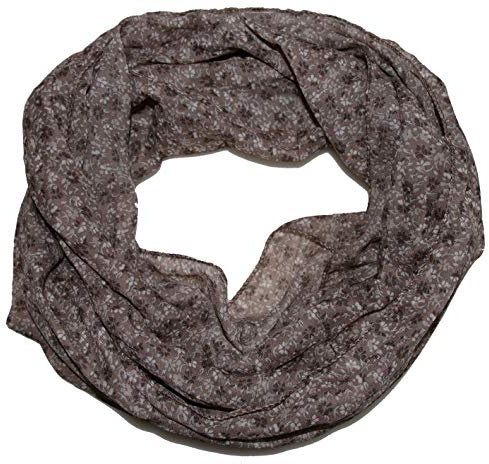 Blumen Damen Loop Schal aus Seide & Baumwolle/Seidenschal (Blümchen taupe)