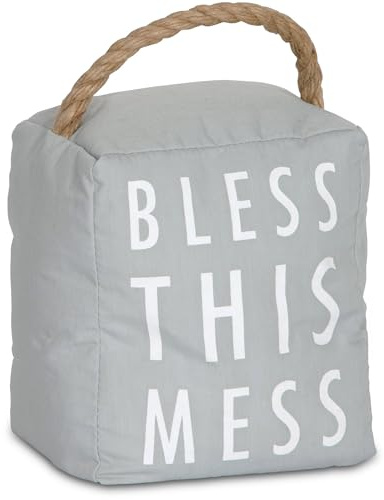 Pavilion Gift Company 72194 Bless This Mess Door Stopper, 5 x 6
