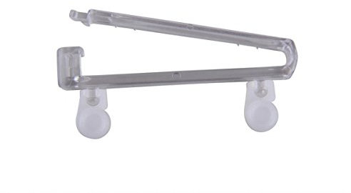 Hopeg 6 Stück transparente Schlaufen Gleiter Gardinen Zubehör Schienen aus Kunststoff für Vorhänge