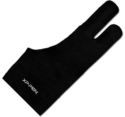 XPPen Artist Drawing Glove 2-Fingers Glove for Graphics Drawing Tablet Suitable for Right Hand and Left Hand (Size M) Black