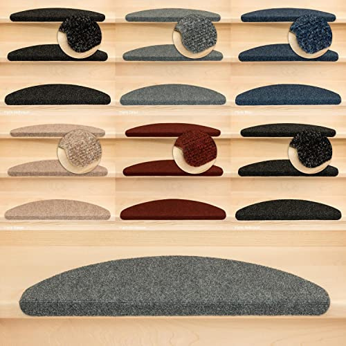 Kettelservice-Metzker Stufenmatte Ramon MW Halbrund | in verschiedenen Set Varianten | 65x21x3,5cm | Grau 1 Stück