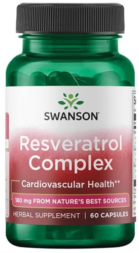 Swanson Resveratrol Complex - Herbal Supplement Promoting Cardiovascular Health & Protection - Natural Formula Promoting Natural Health & Wellness - (60 Capsules)