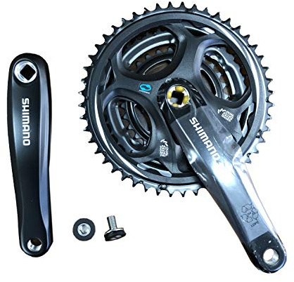Shimano Altus FC-M311 Altus square taper chainset, 8-speed, 48 / 38 / 28T, black, 170 mm