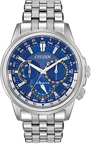 CITIZEN Men's Eco-Drive Calendrier 44mm Stainless Steel BU2021-51L
