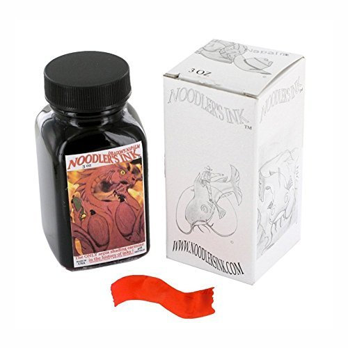 Noodler's Ink Fountain Pen Bottled Ink, 3oz, Dragons Napalm Red by Noodler's