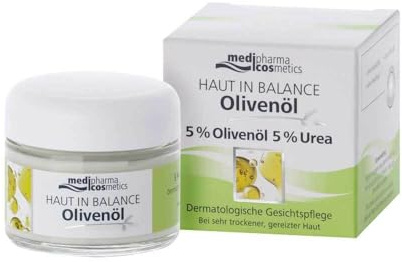 Medipharma Cosmetics Haut in Balance Olivenöl Gesichtspflege 5% bei sehr trockener, gereizter Haut, 50 ml Creme