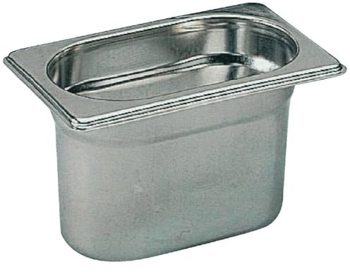 Bourgeat K077 Gastronorm Poêle en acier inoxydable 1/9 0,8 l 176 mm de longueur x 108 mm de largeur x 100 mm de profondeur