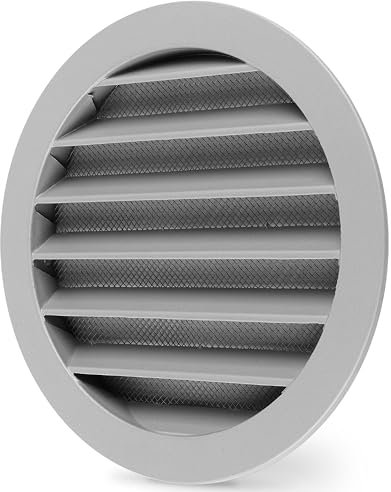 calimaero® WSGG Rejilla de Ventilación con Mosquitera 160mm Aluminio Fundido Robusto, Rejilla Ventilacion Redonda para Autocaravanas, Caseta de Jardín, Garaje, Estable a los rayos UV a prueba de óxido