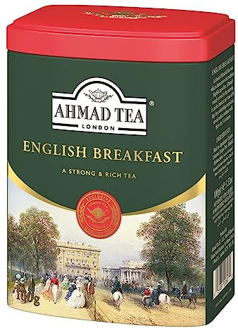 Ahmad Tea Caddy Gift Tin, English Scene, English Breakfast, 100 Gram