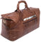 LEABAGS Leder Weekender Damen & Herren I Echtleder Premium Reisetasche I 55 l Sporttasche I Duffle Travel Gym Bag I Sporttasche I Trainingstasche I Tasche Flugzeug I groß I Vintage Cognac