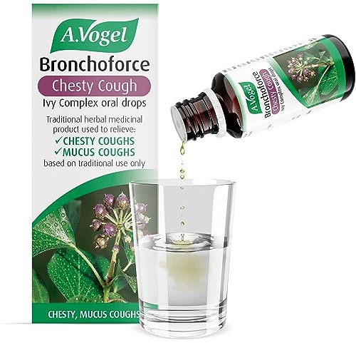 A.Vogel Bronchoforce Chesty Cough Medicine for Adults | Mucus Cough Relief | Ivy Complex Oral Cough Drops | 50ml